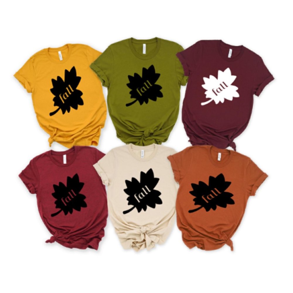 Unisex Fall Falling leaves Halloween Autumn Tee